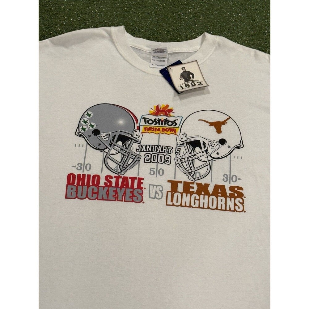 2009 Tostitos Fiesta Bowl Longhorns Vs Buck Eyes Shirt Sz XL NWT